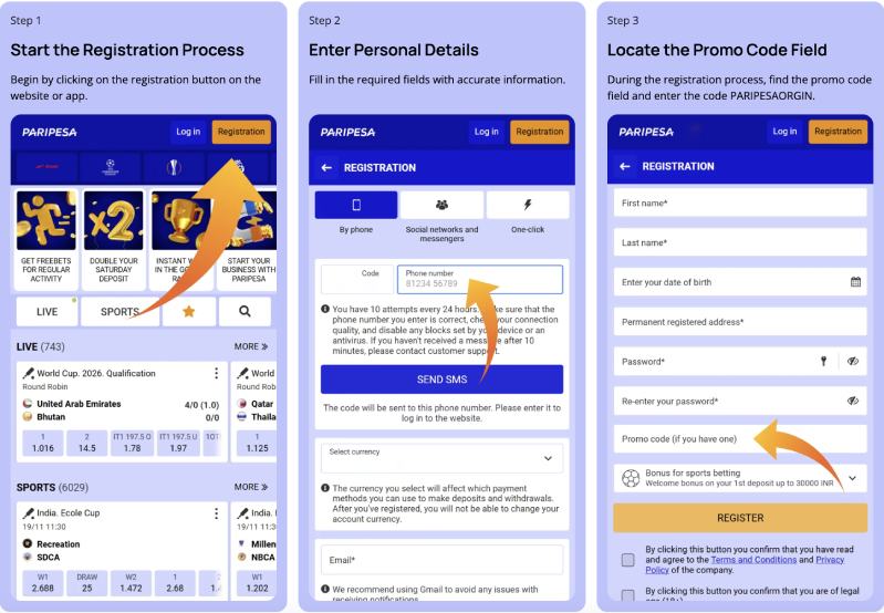 Promo codes PariPesa Czech Republic