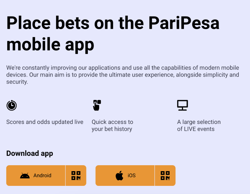 PariPesa mobile app