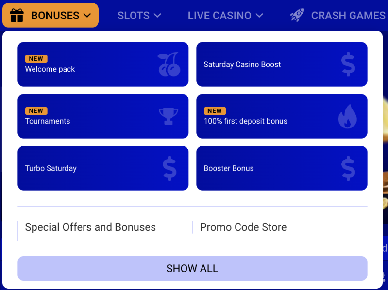 Bonuses PariPesa app